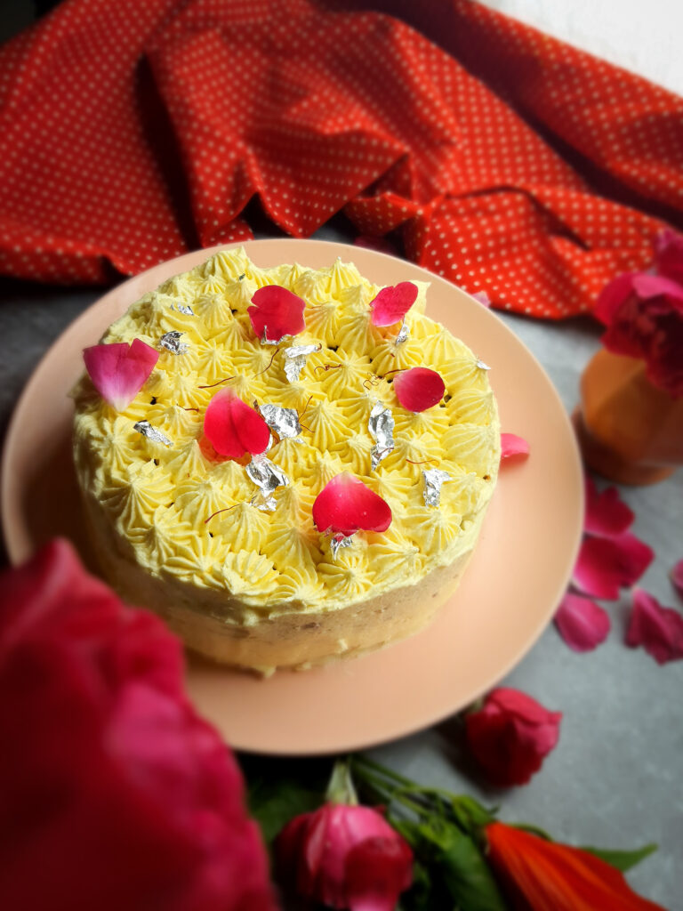 Orange Almond Cake with Orange Blossom Buttercream – Disholicious